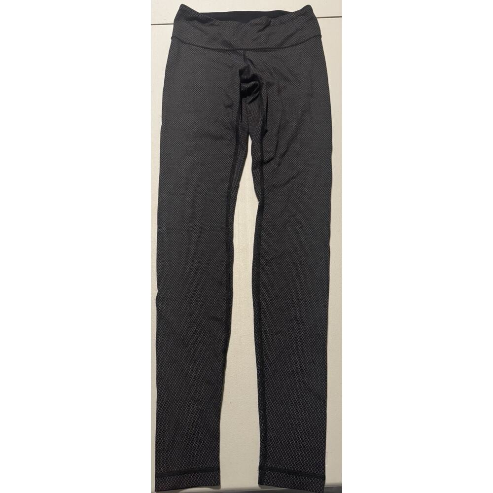 Lululemon Wunder Under Leggings Size4 Diamond Dot BlackWhite Geometric YogaPants